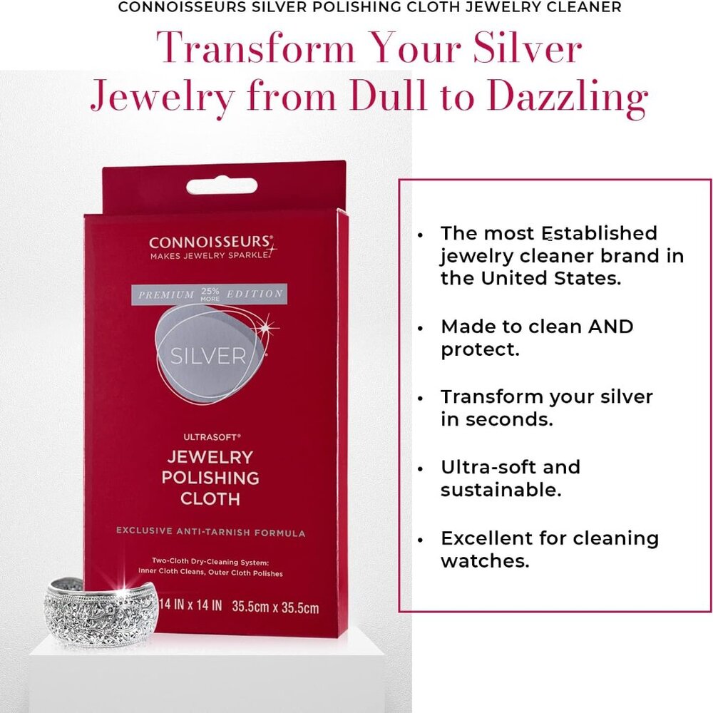 Premium Edition Extra Large Polishing Cloth for Silver Jewelry - Ultrasoft Fabri - Picture 7 of 8